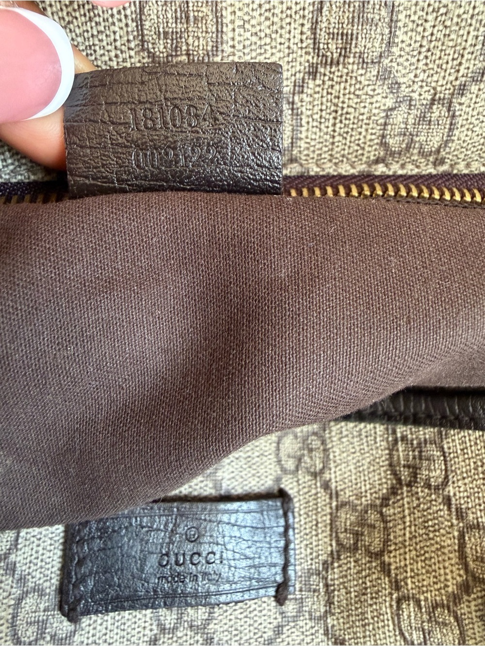 Gucci Brown GG Canvas Tote with Dark Brown Leather Trim - Picture 11 of 15